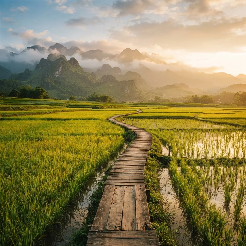 Rice fields in Central Vietnam