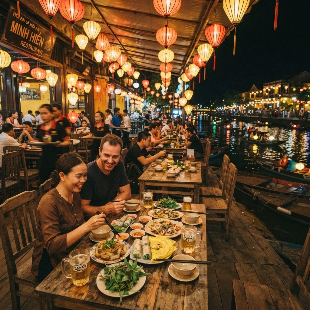 Riverside restaurant in Hoi An